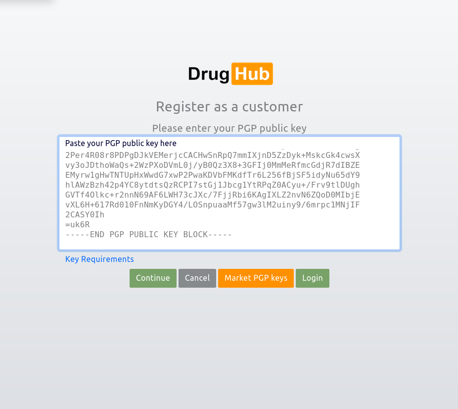 PGP Key Registration Interface